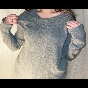 Loft Gray Knit Sweater